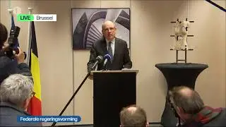 Belgium minister Koen Geens speecht Federale regeringsvorming