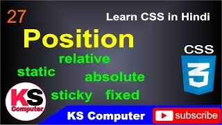 CSS Position Property(static,relative,absolute,fixed,sticky)