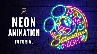 Procreate Animation｜Neon Glow Effect｜Tutorial