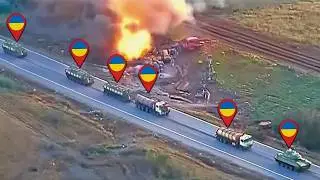 Ужас на поле боя: Российские FPV-дроны уничтожают украинские квадроциклы в момент атаки!