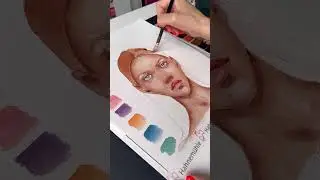 How to paint perfect hair color #watercolor #drawing #kagalovska #fashionillustrationgallery