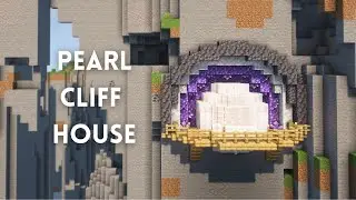 Minecraft Pearl Cliff House - Building Gameplay