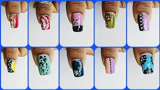 10 Easy Nail Art Ideas 💅 How To Make Easy Nail Art Design 💅Simple Nail Art Designs 💅 #nailart #art 
