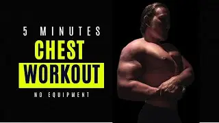 5 Minute Home CHEST Workout - Follow Along (No Equipment)