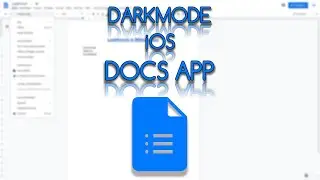 GOOGLE DOCS DARKMODE iOS APP 