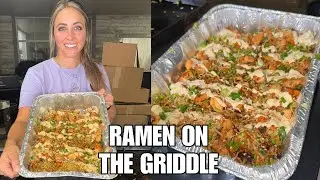 Cooking Chicken Ramen on the Charbroil Griddle🔥