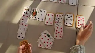 POV: pasianssimestarin elkeet ♦️♣️♥️♠️ Kerrostettuja pelikorttiääniä mökillä CHILL VISUAL ASMR SUOMI