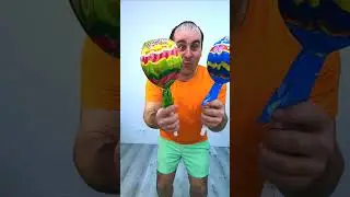 Huge Lollipop vs Funny Dad with Chupa chups and Screwdriver!