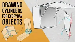 Drawing ellipses and cylinders for everyday objects - Door Hinges