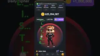 Daily cipher code today 17 September hamster Kombat #hamsterkombat #ciphercodes