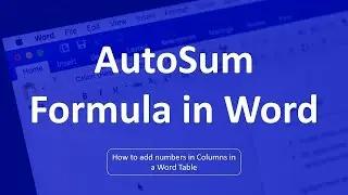 word |microsoft word | autosum in microsoft word | math in word
