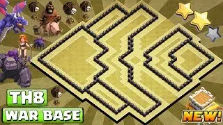 [#1 BEST] Th8 War Base 2018 | COC Town Hall 8 War Base Anti 3 Star | CLASH OF CLANS