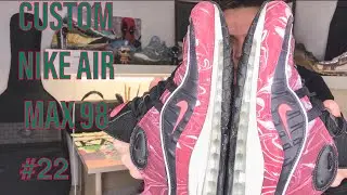 FLUORESCENT SNEAKERS! My NIKE AIR max 98 CUSTOM! This is amazing!