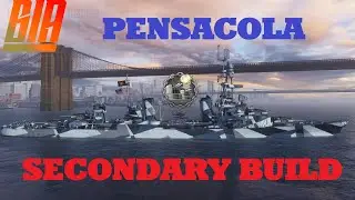 World of Warships- Pensacola Secondary build
