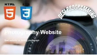 HOW TO BUILD PHOTOGRAPHY WEBSITE IN HTML AND CSS FOR BEGINNERS TUTORIAL | CODEWITHINSHAL