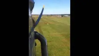 My An-2 landing at Lithuania, Klaipeda Aerodrome from bubble window