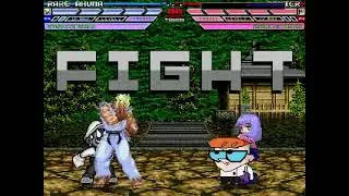 MUGEN Fight - Rare Akuma and Symbiote Mario vs. Dexter and Akane Satomura