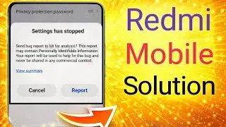 Screen lock change nahi ho raha redmi ! Settings has stopped send bug report to Mi for analysis mi