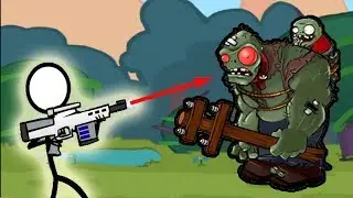КРОШИМ ЗОМБИ  Мультик игра про СТИКМЕНА для детей - One gun: Stickman