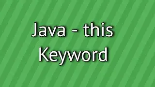 Java this Keyword