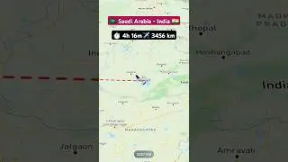 Soudi Arabi to India flight ✈️ route explore live #flight #route #explore #aviation #excelbytesized