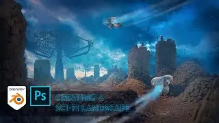 Creating distant future SCI-FI concept art in Blender and Photoshop