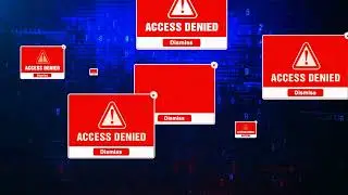 ACCESS DENIED Alert Warning Error Pop-up Notification Box On Screen.