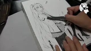 Hatsune Miku. Speed Manga Drawing. Хацуне Мику