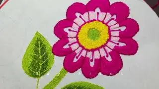 #198 Bordando flor lila. Puntada para flores | Say Artes
