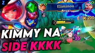 KIMMY COM ESSA BUILD FICOU BEM FORTE - KIMMY GAMEPLAY | Mobile Legends
