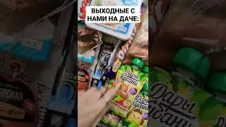 купили продукты на дачу проведи выходные с нами! поехали!!! #shorts #дача #продукты на 2100рублей