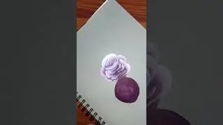 Simple and Easy One Stroke painting | Blue Flower Painting| 3D Painting #painting #shorts