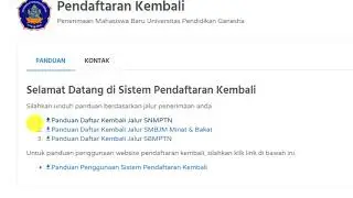 PENTING! Cara daftar kembali di Undiksha 2021