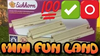 unboxing  Eichhorn Train, long straight Tracks, 4 pcs. Mini Fun Land Land (000150)
