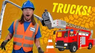 Fire Trucks, Garbage Trucks, and Smash Trucks | Learn all about Trucks with Handyman Hal