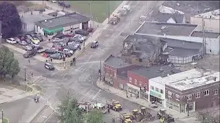 Aftermath of Monday night riots in Kenosha, WIsconsin
