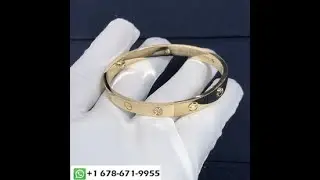18k yellow gold cartier love bracelet with 4 diamonds