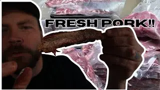 Butchering and Cooking our FIRST PIG | Mangalica/ Old Spot Pig
