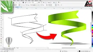 Swirl Ribbon Design in CorelDraw
