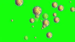 Golden Corona Virus Green Screen 4K UHD