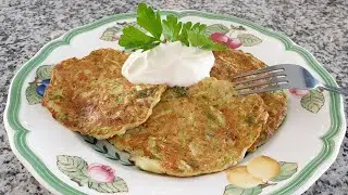Кабачковые оладьи с зеленью Вкуснейший способ накормить семью полезными овощами