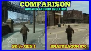 GTA IV on Winlator Processor Comparison Snapdragon 870 (Poco F4) vs Snapdragon 8+ Gen 1