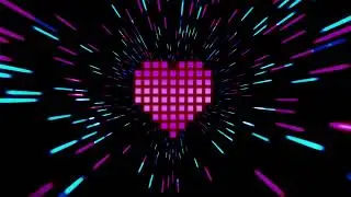 4k Neon Heart Animation Live Wallpaper & Screensawer
