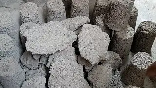 Handmade pure gritty cement #floorcrumbling#glasshapeandslab#soft#crispy#satisfying 🩷