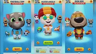 Football Tom 🆚️ Skater Angela 🆚️ Iron Ben 😇 Talking Tom Gold Run Gameplay Android Ios