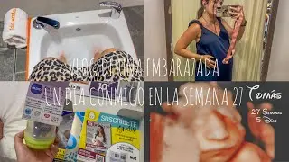 VLOG DE UNA EMBARAZADA 🤰🏻🐣 | UN DÍA CONMIGO EN MI SEMANA 27 | Pedicura, Compras, ECO 5D ...