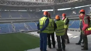 Выдвижное поле на стадионе Крестовского острова