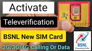 How To Activate BSNL SIM Card 2020 | BSNL SIM Kaise Chalu Kare | BSNL Tele Verification