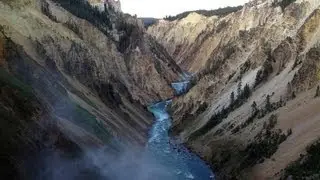 Brink of the Lower Falls in the Grand Canyon of Yellowstone National Park