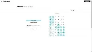 AI Solve New York Times  Daily Strands Puzzle #382 3/20/2025 (ASMR)